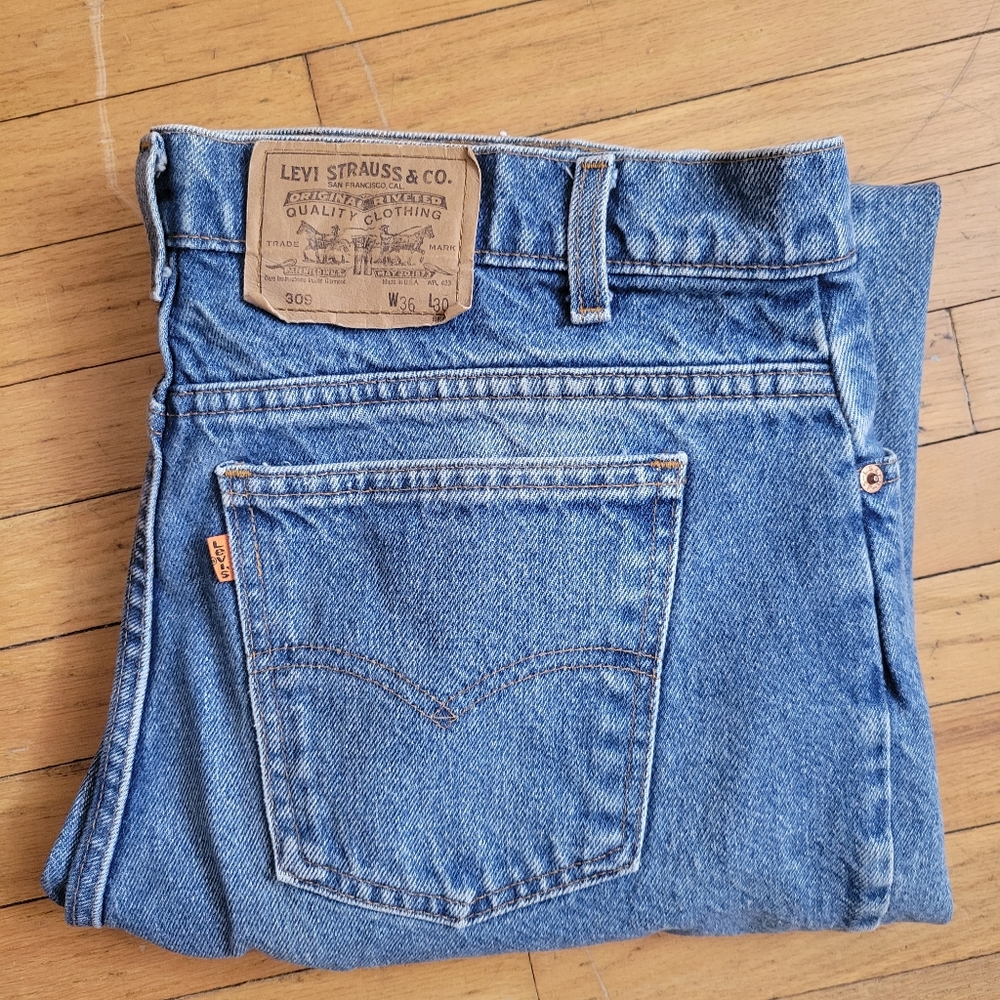 Vintage 90s Levis 309 Orange Tab USA Jeans Mens 36 x 30